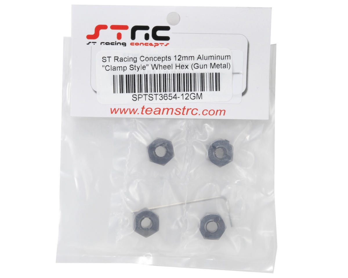 STRC Part #ST3654-12GM 12mm Lock-Pin Type Hex Hub Stampede/Rustler/Bandit/Slash GUN METAL