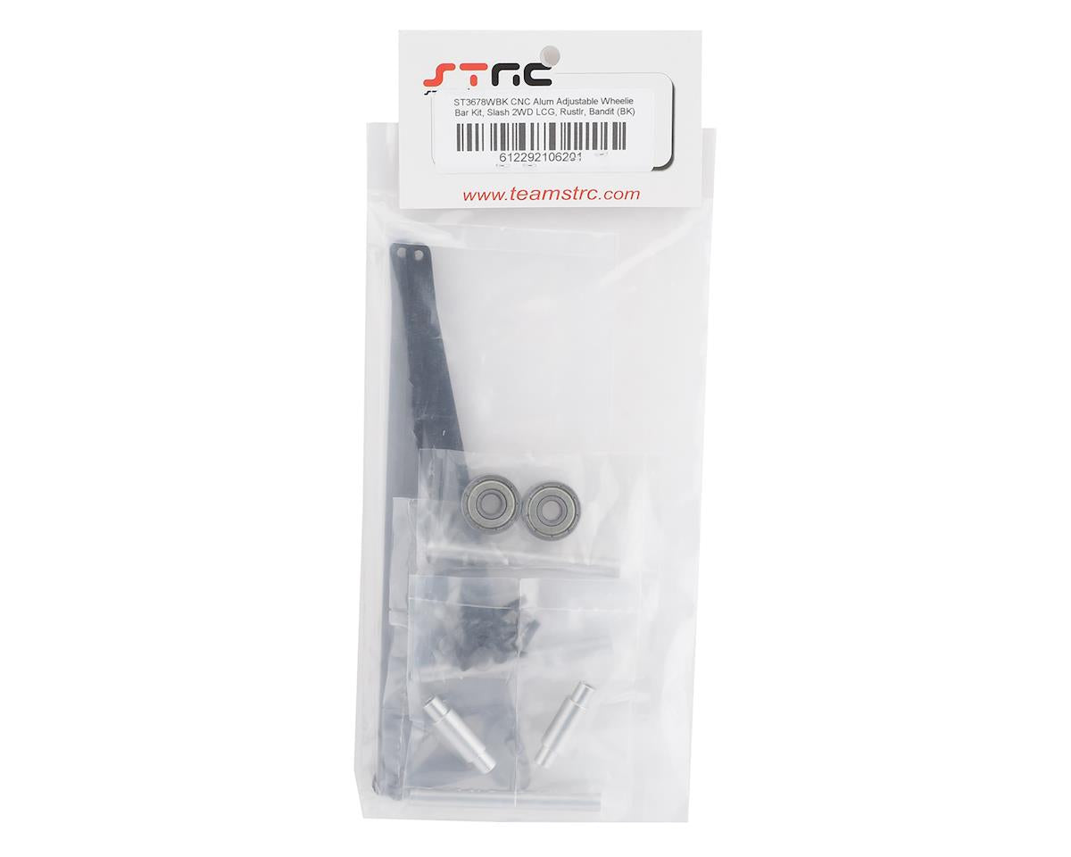STRC Part #ST3678WBK CNC Aluminum Adjustable Wheelie Bar Kit, Slash 2wd LCG, Rustler, Bandit BLACK