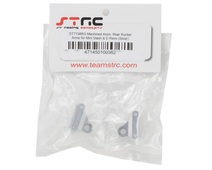 STRC Part #ST7158RS Machined Aluminum Rear Rocker Arms for Mini Slash & E-Revo SILVER
