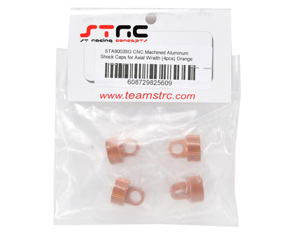 STRC Part #STA80035O CNC Machined Aluminum Shock Caps for Axial Wraith (4pcs) ORANGE