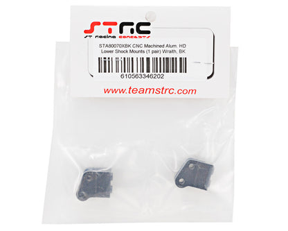 STRC Part #STA80070XBK CNC Machined Aluminum HD Lower Shock Mounts (1pair) Wraith BLACK