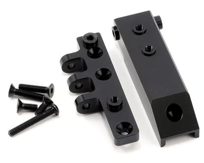 STRC Part #STA80072RBK CNC Machined HD Aluminum Rer Upper Link Mount Block, Wraith BLACK