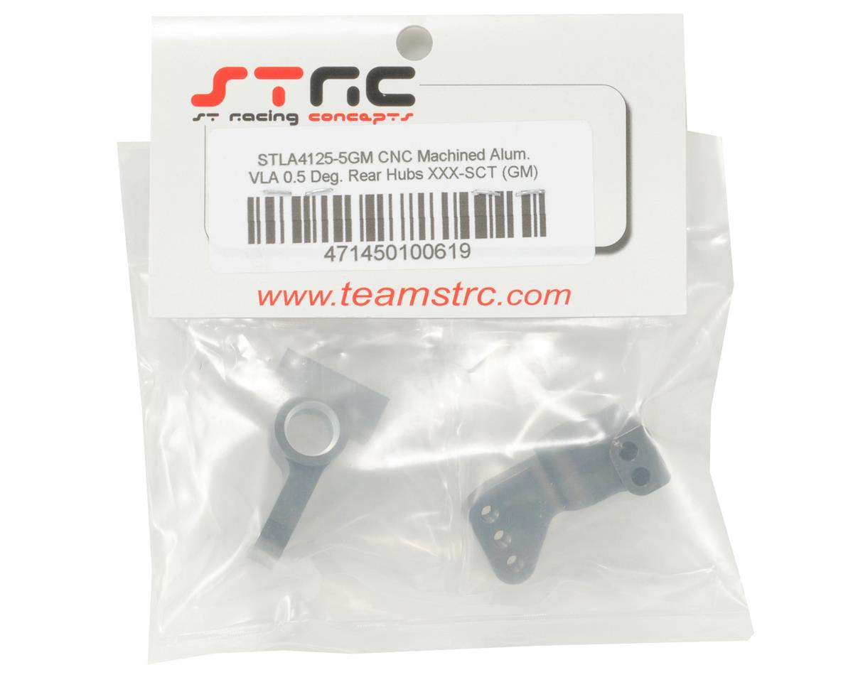 STRC Part #STLA4125-5GM CNC Machined Aluminum VLA 0.5 Degree Rear Hubs XXX-SCT GUN METAL