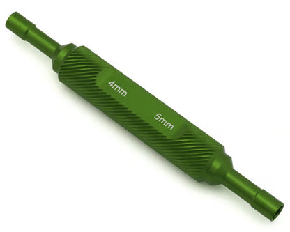 STRC Part #STRA45NG CNC Machined Aluminum 4mm/5mm Thin-Walled Wheel Nut Wrench for Mini Crawlers (SCX/AX24, TRX4M) GREEN
