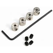 DU-BRO Part #137 1/16" / 1.5 mm (4ct) Nickel Plated Shaft & Wheel Collars w/Allen Wrench