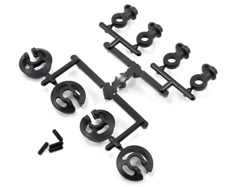 Tekno Part #TKR6140 Locking Shock Rod End & Spring Perch Set (EB/NB/ET/NT/SCT)