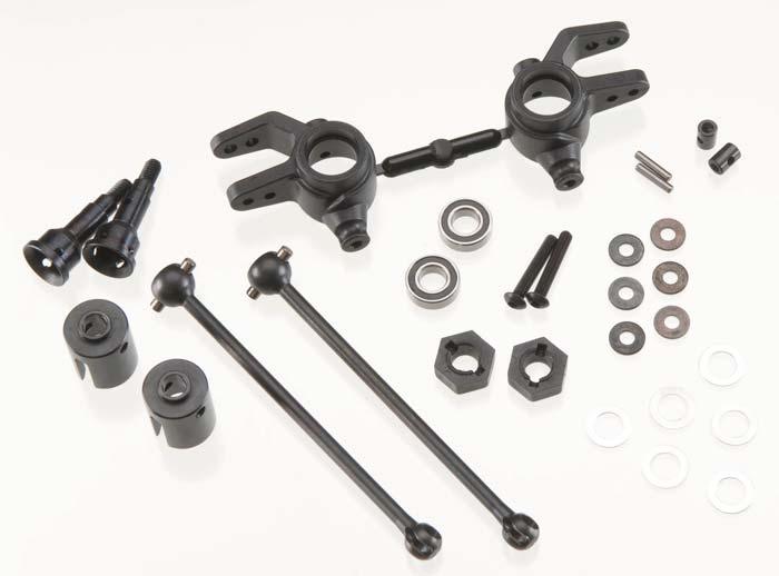 Tekno RC M6 Front & Rear Driveshafts & Steering Block Set Stampede/Slash 4x4 - PowerHobby