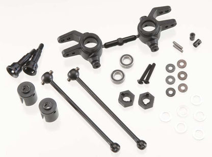 Tekno RC M6 Front & Rear Driveshafts & Steering Block Set Stampede/Slash 4x4 - PowerHobby