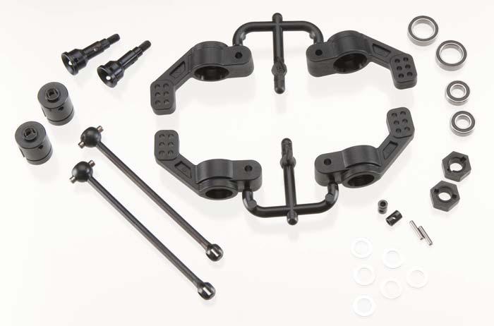 Tekno RC M6 Front & Rear Driveshafts & Steering Block Set Stampede/Slash 4x4 - PowerHobby