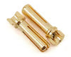TQ Wire Part #TQ2506 4mm Narrow Top Male Bullet Connector (Gold) (2)