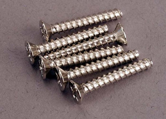Traxxas 2650 Screws 3x20mm Countersunk Self-Tapping (6) - PowerHobby