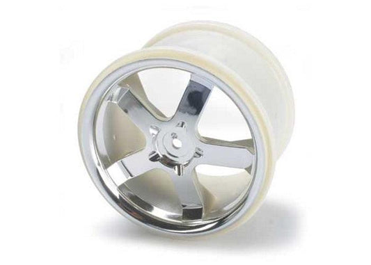 Traxxas 5373 Wheels Hurricane 3.8" (Chrome) E-Maxx E-Revo Summit T-Maxx Revo - PowerHobby