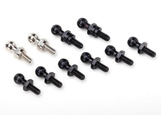 Traxxas Pivot balls Black (6) Silver (2) Black (2) Latrax Rally / SST / Teton - PowerHobby