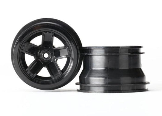 Traxxas 7671 LaTrax Wheels Teton Black (2) - PowerHobby