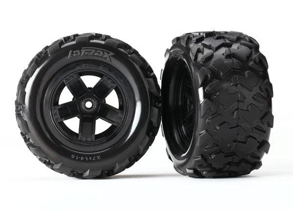 Traxxas 7672 LaTrax Tires/Wheels Assembled Glued Teton (2) - PowerHobby