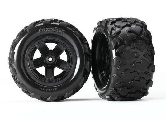 Traxxas 7672 LaTrax Tires/Wheels Assembled Glued Teton (2) - PowerHobby