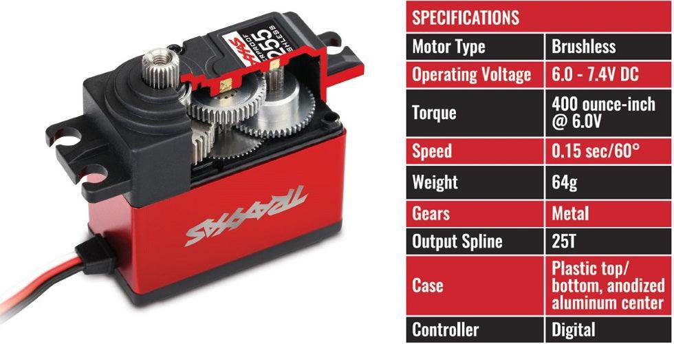 Traxxas 2255 + 2262 Digital High Torque 400 Servo PLUS BEC package : TRX-4 - PowerHobby