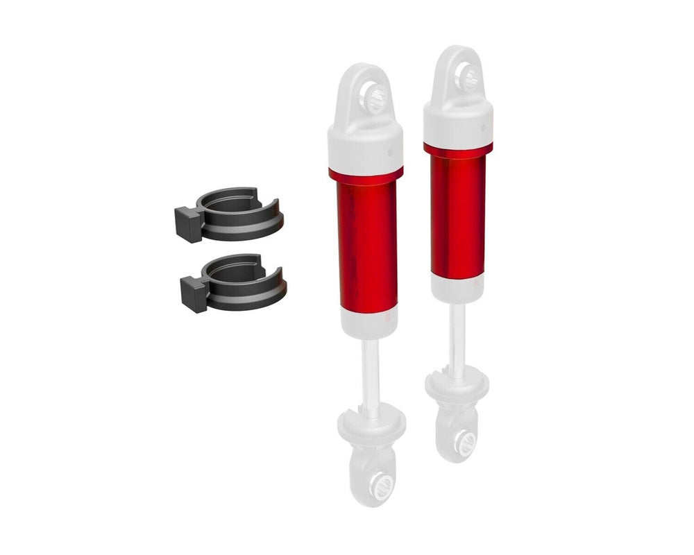 Traxxas 9763-RED TRX-4M Gray Aluminum GTM Shock Body TRX-4M (2) Red - PowerHobby