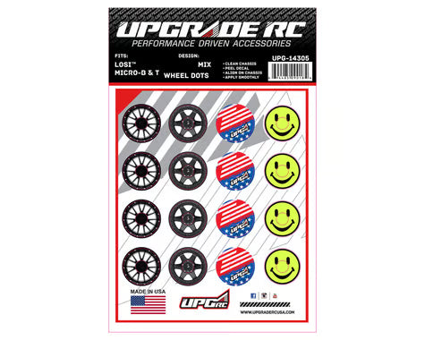 UpGrade RC Part #UPG-14305 Wheel Dots for Losi® Micro-B & T (Mix)